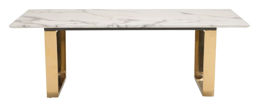 Atlas Coffee Table White & Gold