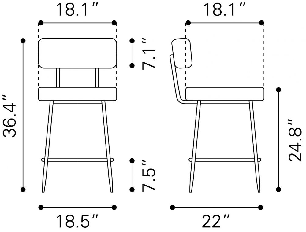 Blanca Barstools 2pc