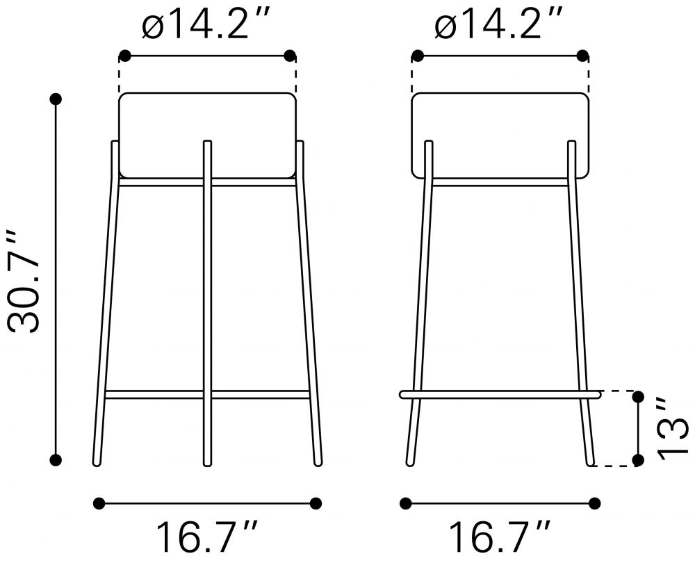 Blanche Barstools 2 pc