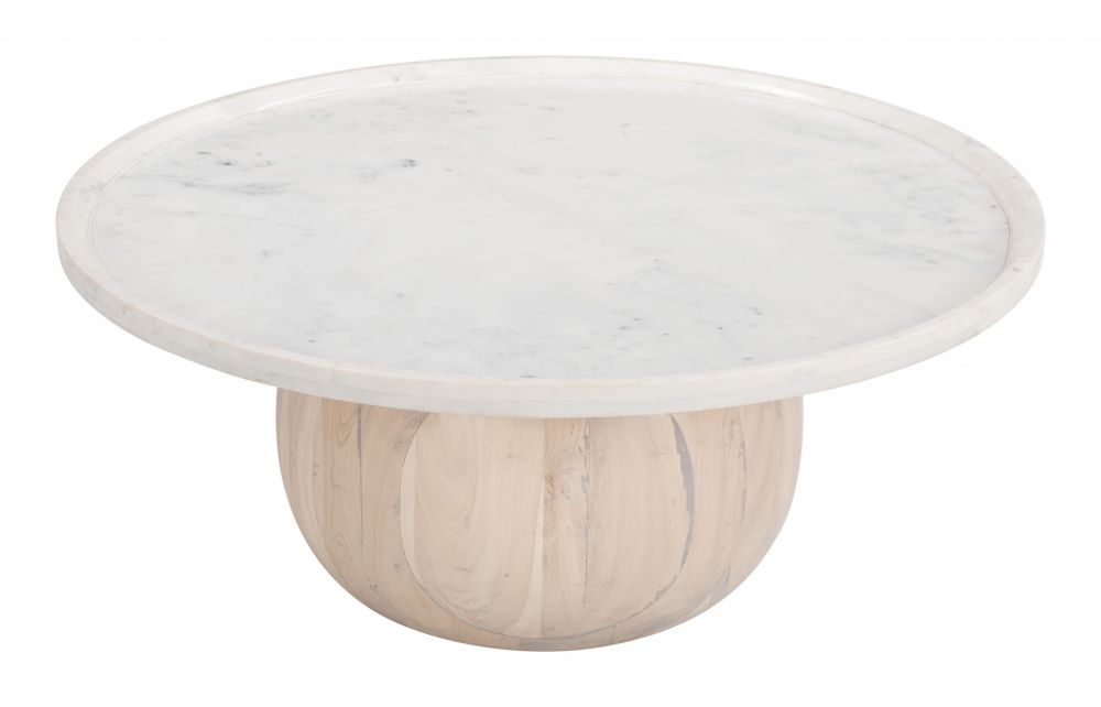 Savona Coffee Table White & Natural