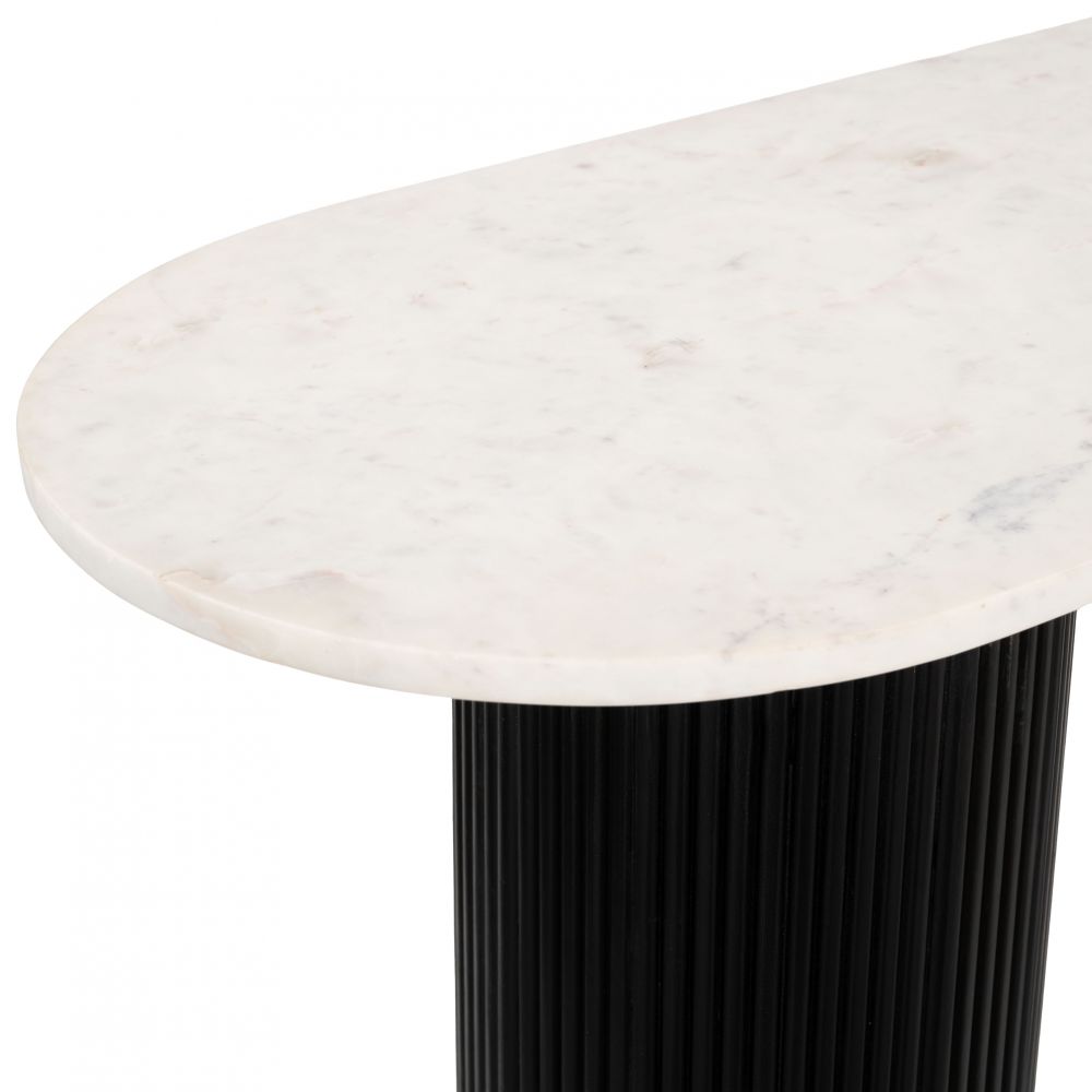 Izola Console Table White & Black