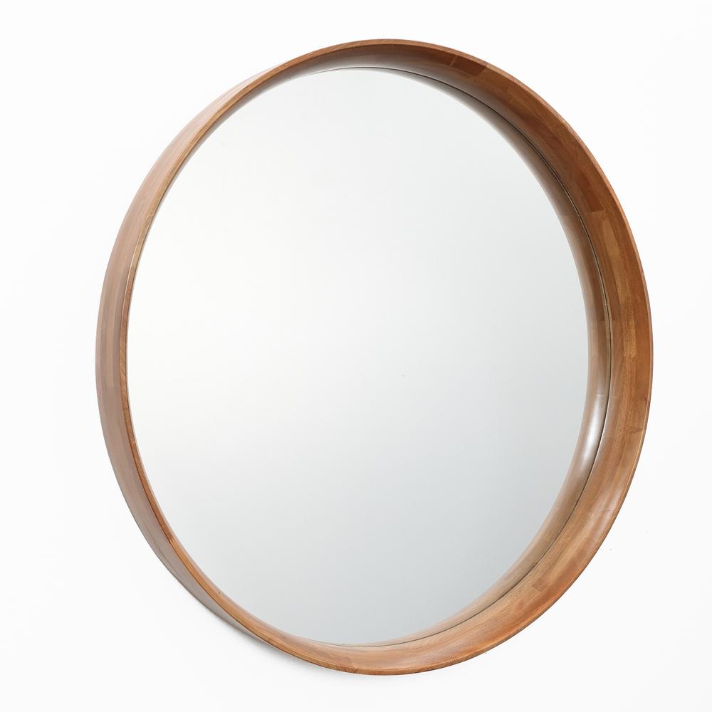 Natural Rubberwood Wall Mirror