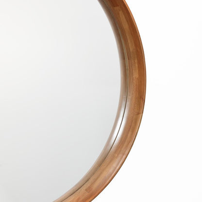 Natural Rubberwood Wall Mirror