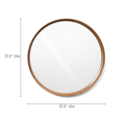 Natural Rubberwood Wall Mirror