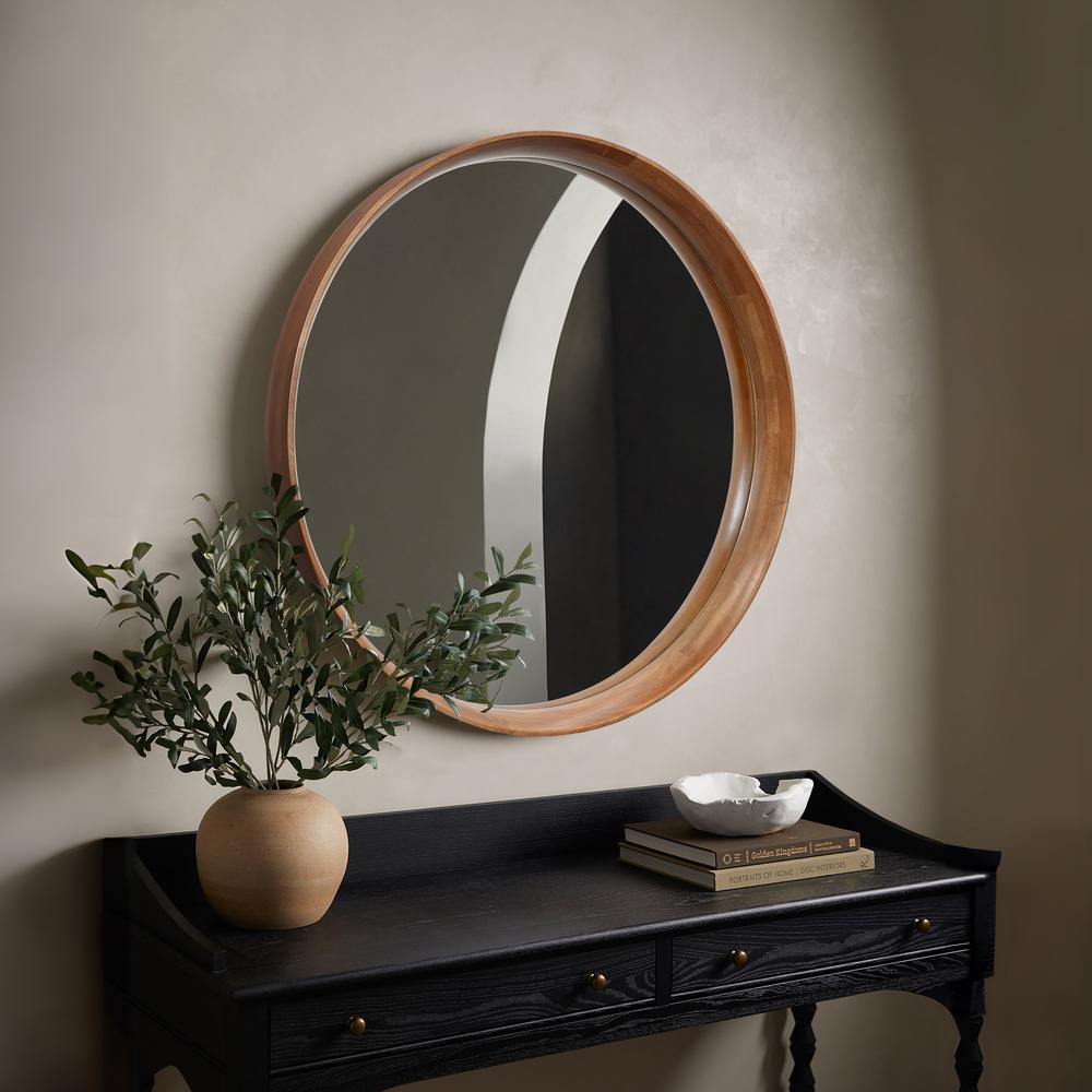 Natural Rubberwood Wall Mirror