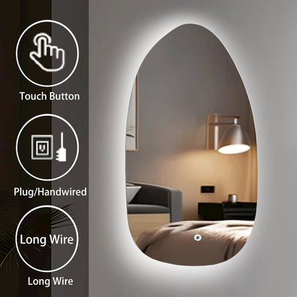 Asymmetrical Mirror with Lights