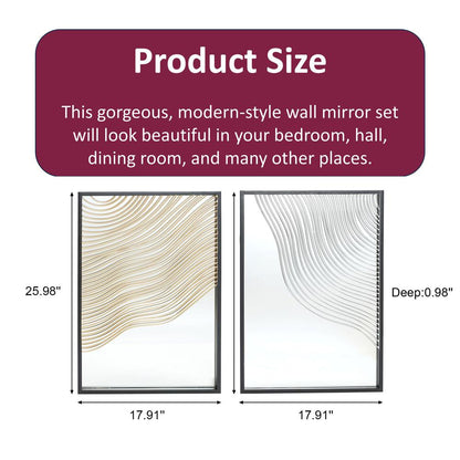 Iron Waves Rectangular Mirrors