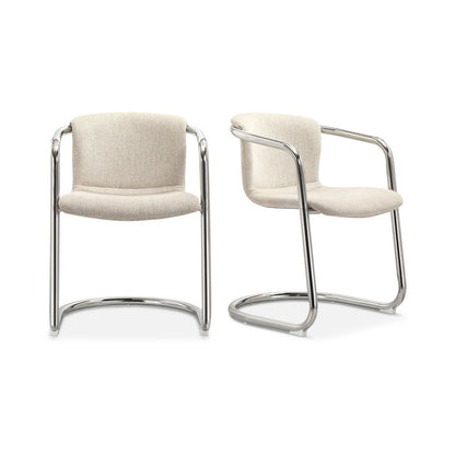 Freeman Chrome Frame Dining Chair- Set Of Two