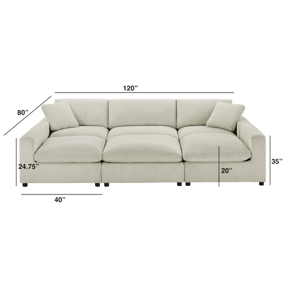 Casella Modular 6-Piece Nest Sectional