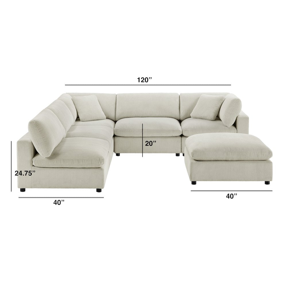 Casella Modular 6-Piece Nest Sectional