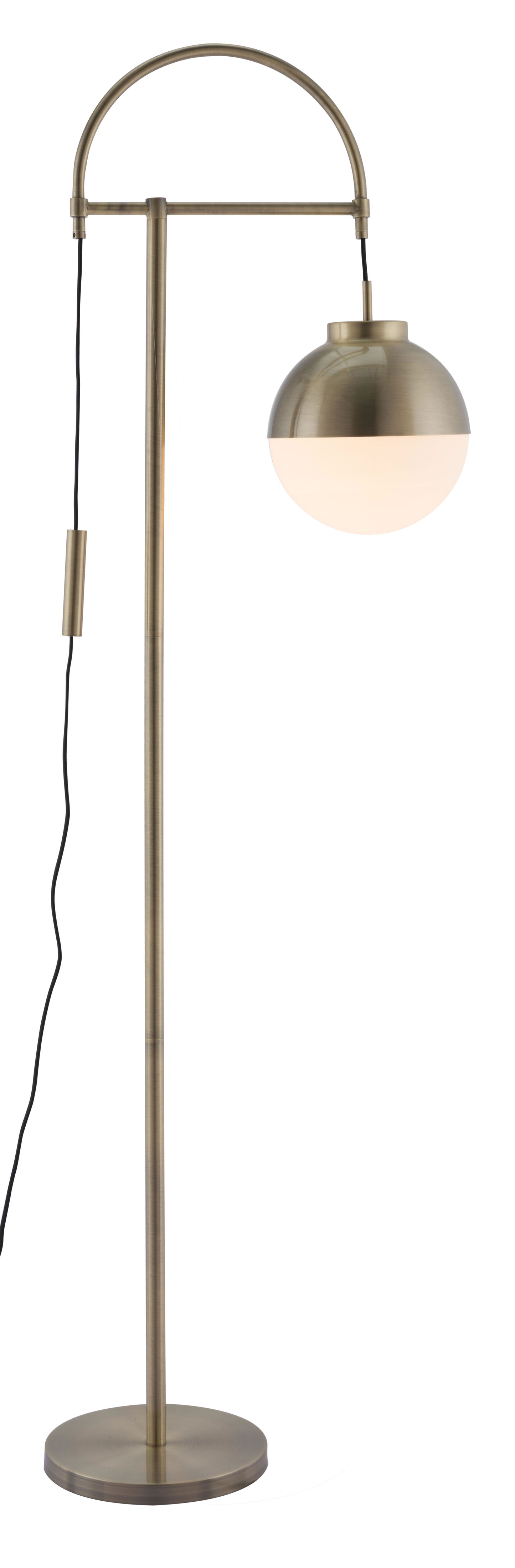 Waterloo Floor Lamp White & Bronze