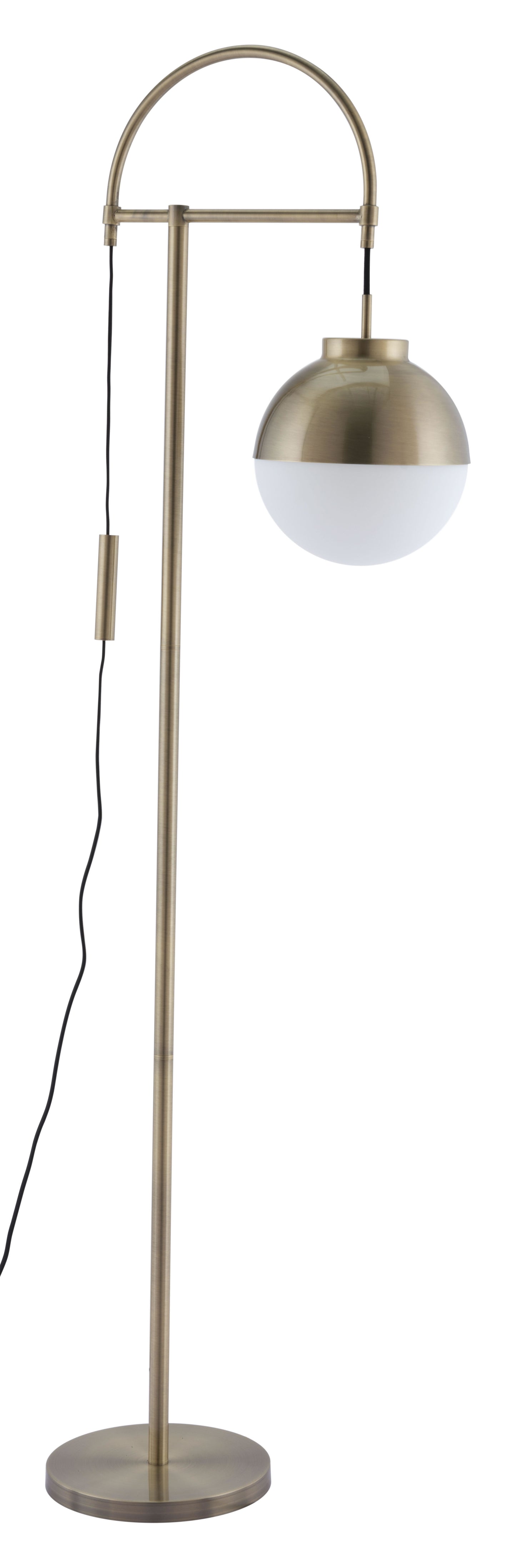 Waterloo Floor Lamp White & Bronze