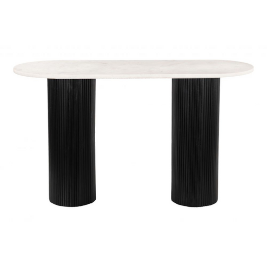 Izola Console Table White & Black