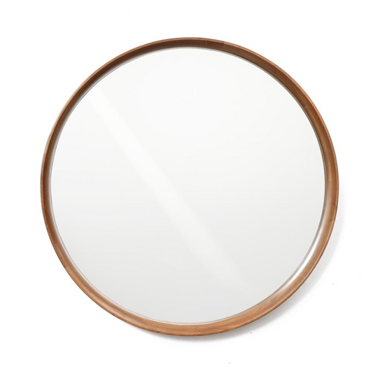 Natural Rubberwood Wall Mirror