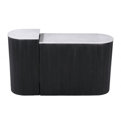 Ormara Console Table Set White & Black